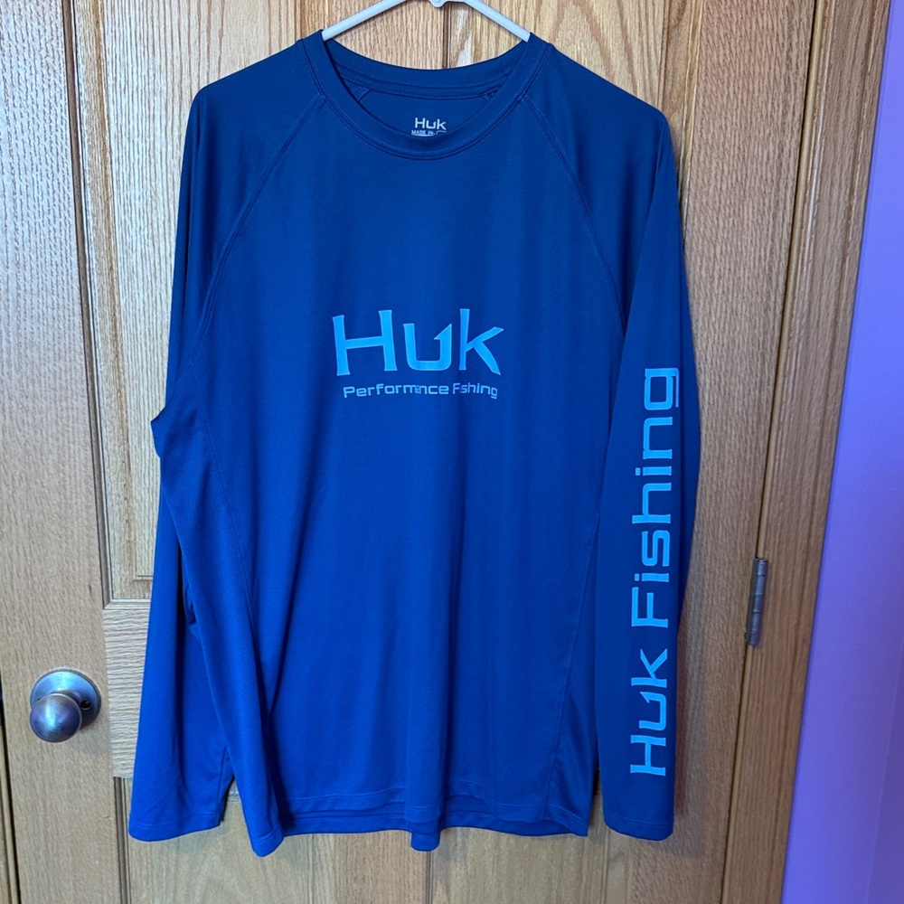 Huk Performance Blue Fishing Shirt